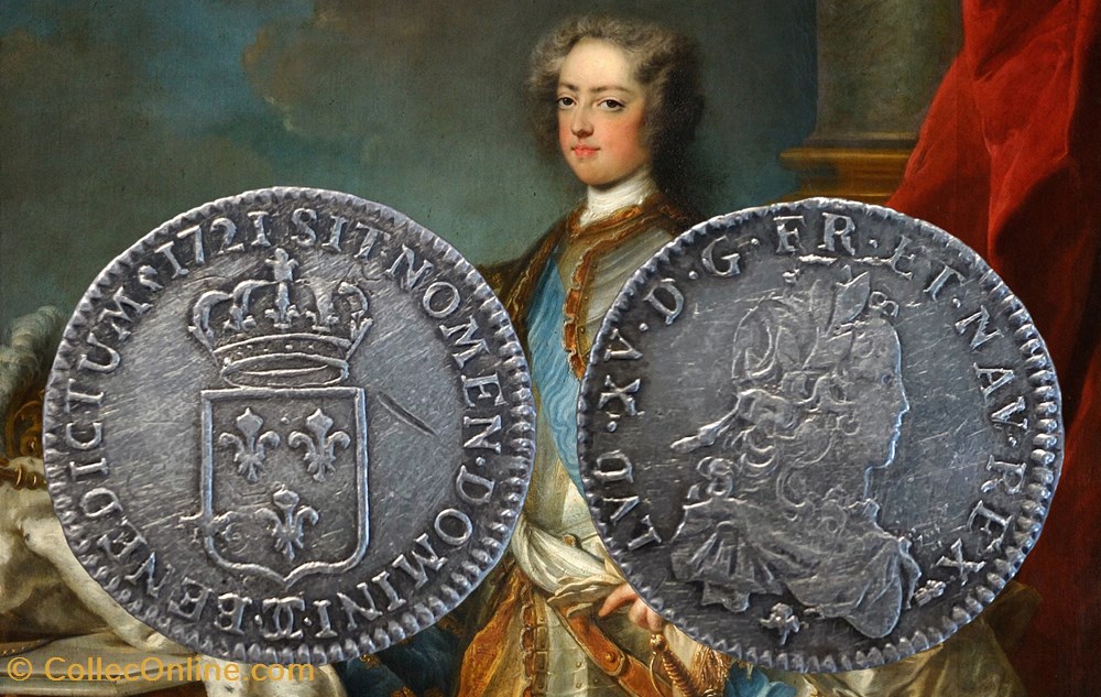 monnaies europe medievale france royales sixieme ecu argent 1721 besancon