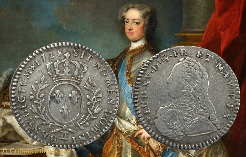 Dixième d'écu d'argent 1728 Besançon monnaies france royales dixieme ecu argent 1728 besancon