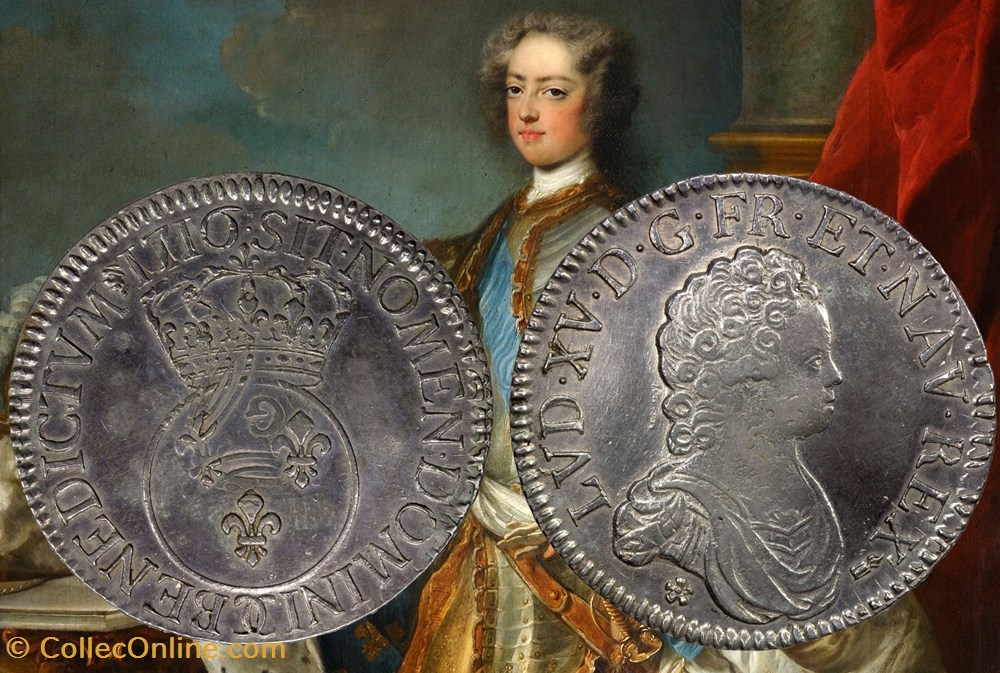 monnaies europe medievale france royales ecu argent 1716 besancon