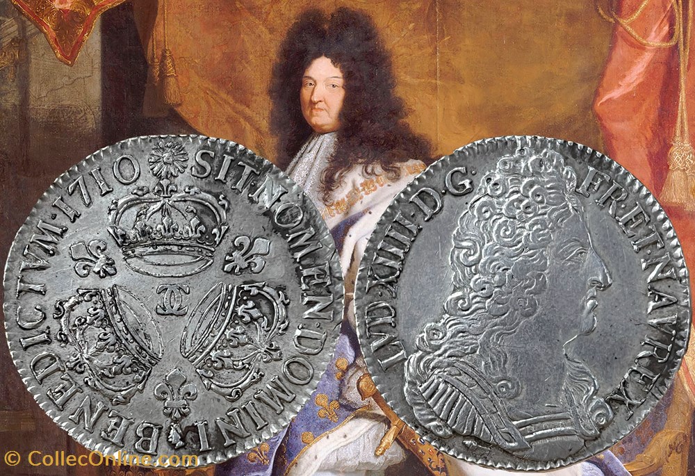 monnaies europe medievale france royales ecu argent 1710 besancon