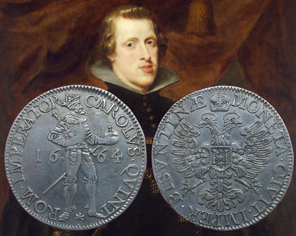 monnaies europe medievale france feodales daldre 1664 besancon variete de coin