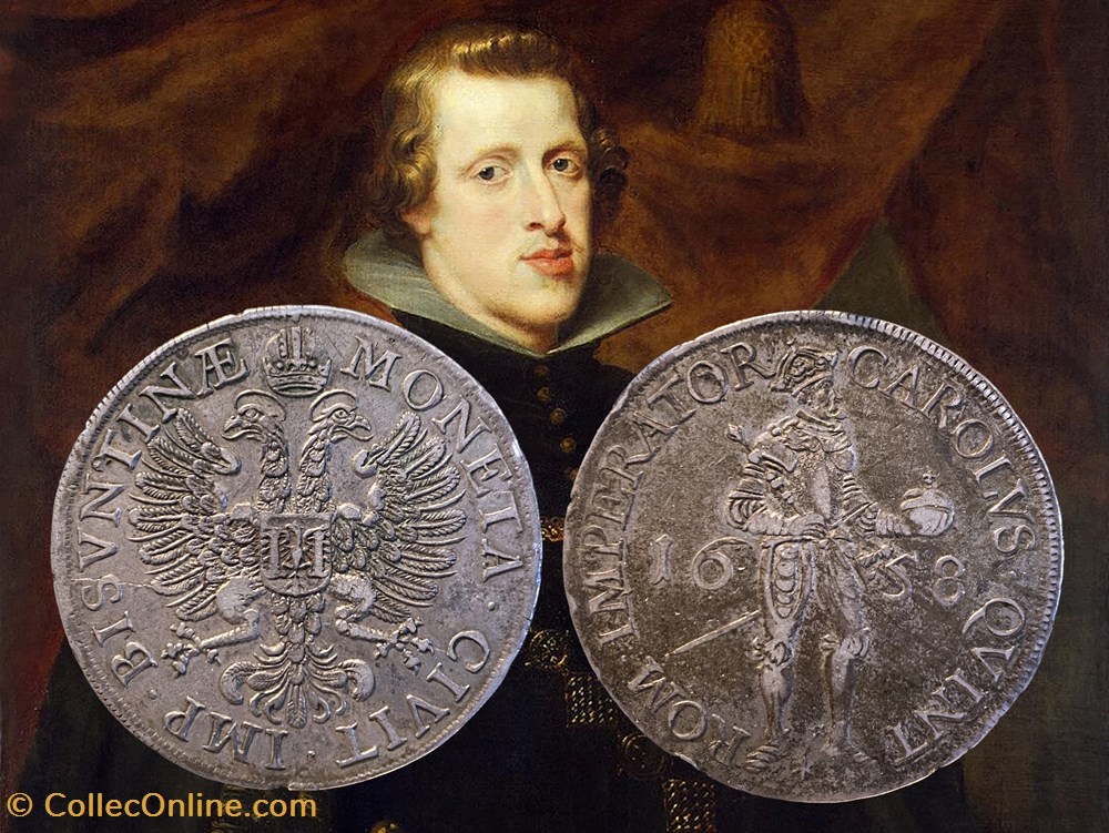 Daldre 1658 Besançon Règne de Philippe IV monnaies france feodales daldre 1658 besancon regne de philippe iv
