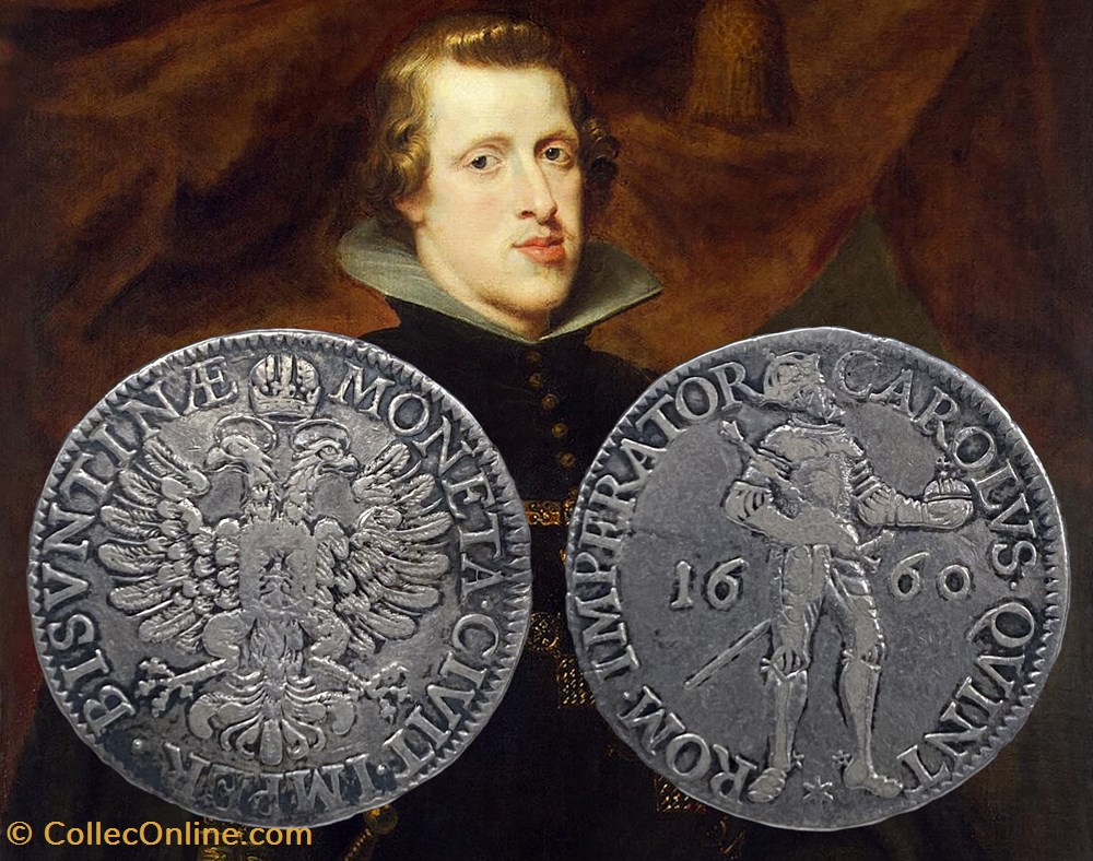 Daldre 1660 Besançon variété. Règne de Philippe IV monnaies europe medievale france feodales daldre 1660 besancon variete regne de philippe iv
