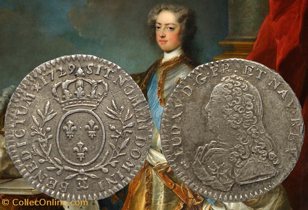 monnaies europe medievale france feodales dixieme ecu argent 1729 besancon