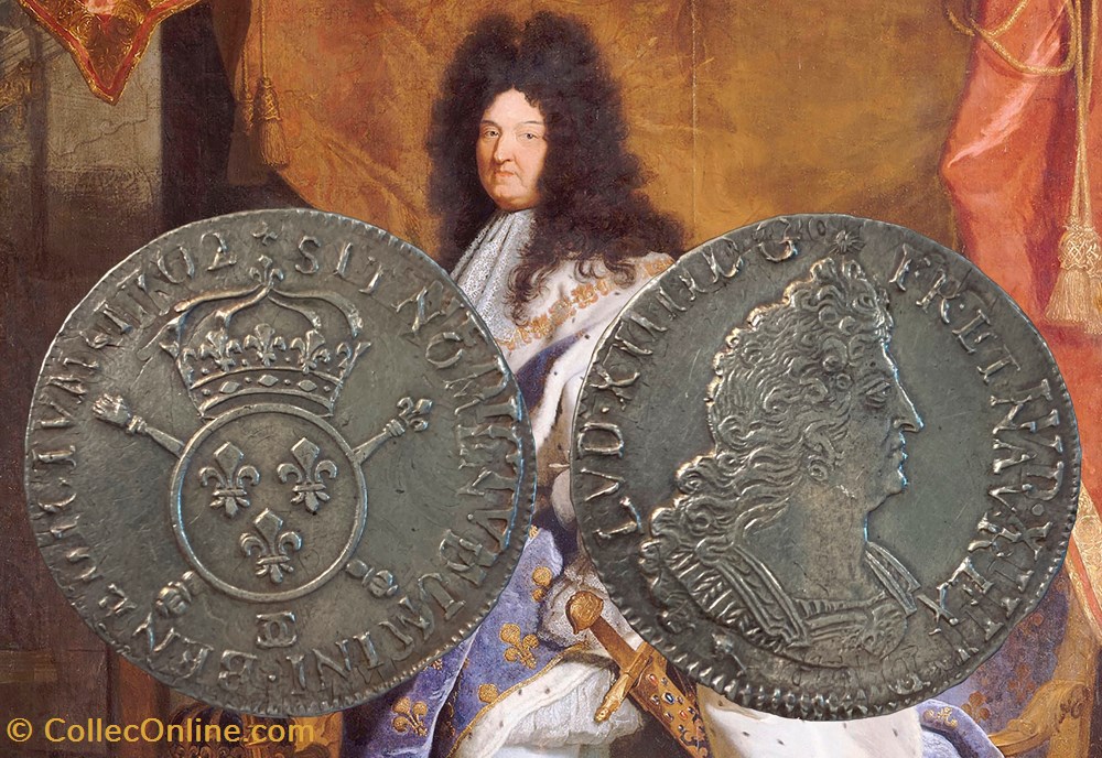 monnaies europe medievale france royales demi ecu argent 1702 besancon