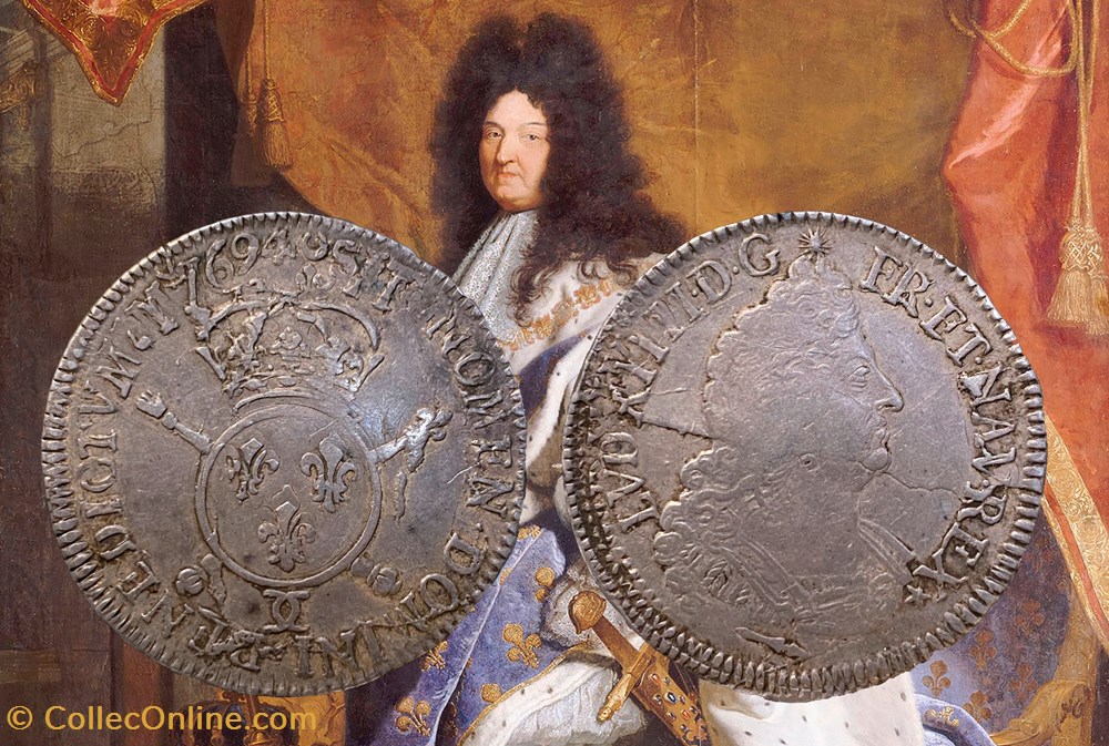 monnaies europe medievale france royales demi ecu argent 1701 type2 besancon