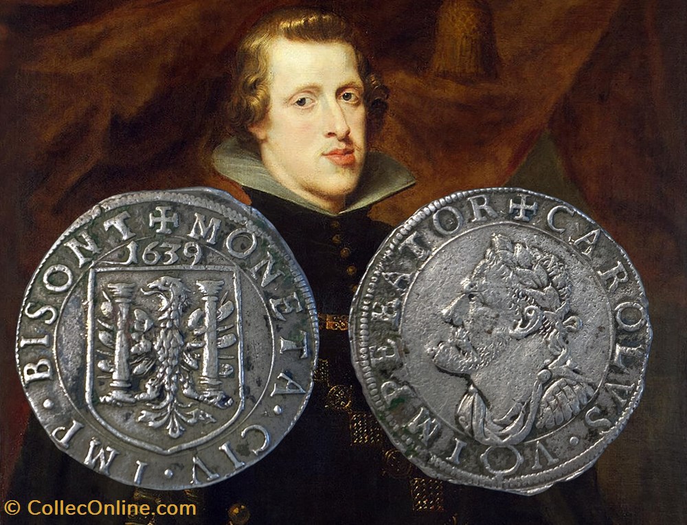 Teston de 8 gros 1639 Variant ( )Règne de Philippe IV monnaies europe medievale france feodales teston de 8 gros 1639 variant regne de philippe iv