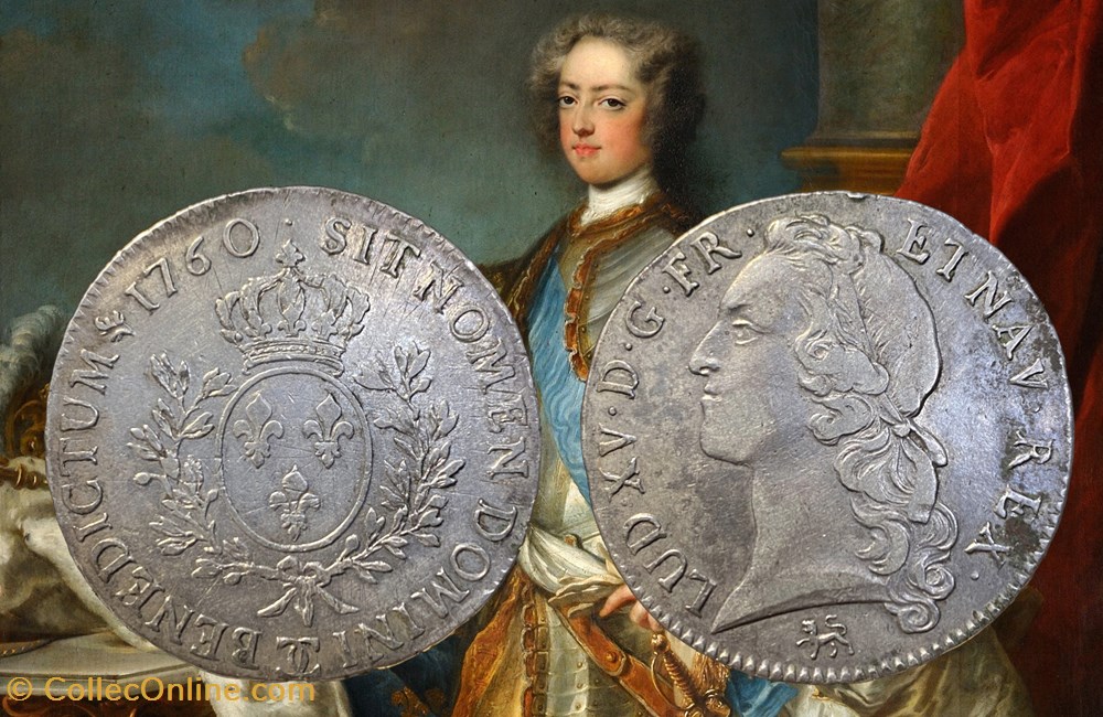 monnaies europe medievale france royales ecu argent 1760 besancon