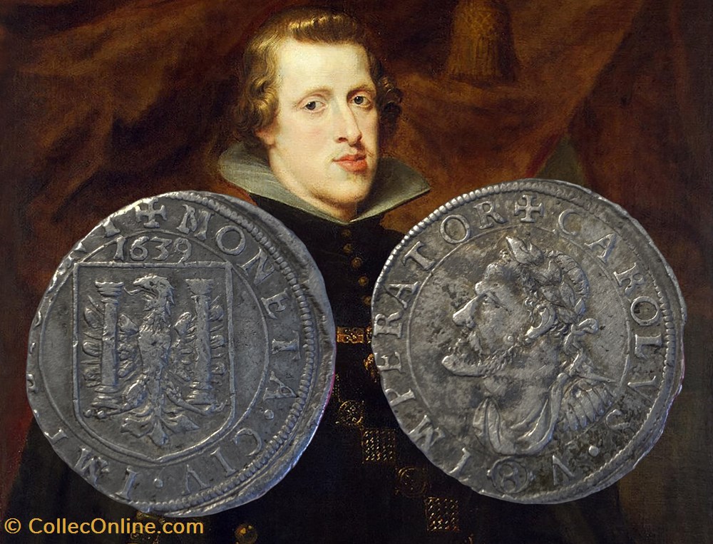 Teston de 8 gros 1639 Besançon (8) Règne de Philippe IV monnaies europe medievale france feodales teston de 8 gros 1639 besancon 8 regne de philippe iv