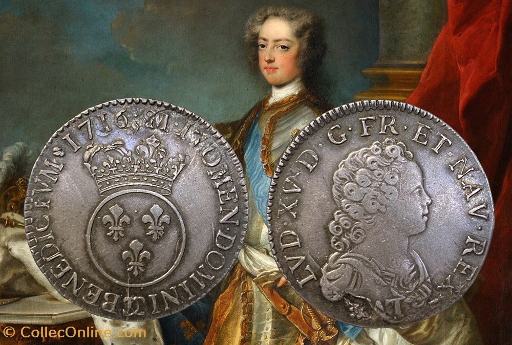 monnaies france royales demi ecu argent 1716 besancon
