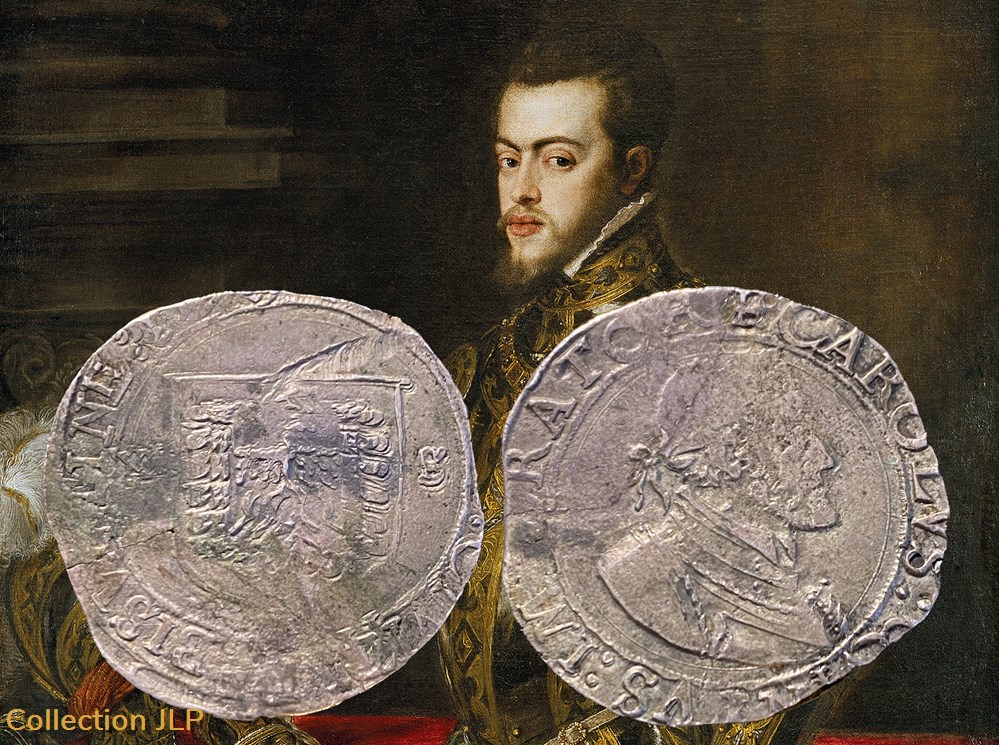 Franc 1596 Besançon. Règne de Philippe II monnaies europe medievale france feodales franc 1596 besancon regne de philippe ii