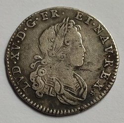 1/6 Ecu (XX - S) de France et Navarre 1719 C Caen Louis XV