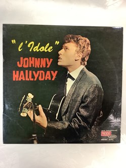 Vinyle 33 Johnny Hallyday « l’idole » réf MDINT 9095 Label blanc