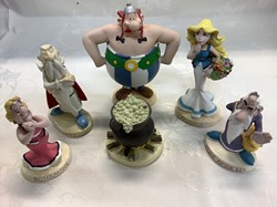 5 personnages de BD et potion magique, Plastoy, éditions Albert René Goscinny Uderzo, 2000
