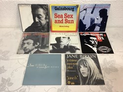 Lot de 6 45T Gainsbourg et 2 45T Jane Birkin, de G à VG