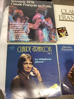 Lot de 10 vinyles 33t Claude François, dont Souvenirs 1978