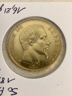 50 francs Or Napoléon III tête nue