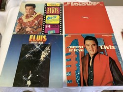 Lot de 8 vinyles 33T de Elvis, de G  à VG.