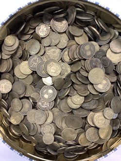 Lot de 5,8 kg de pièces françaises, dont Chambre de commerce et pièces années 40 et 50