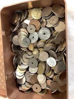 Lot de pièces France et Belgique, 20ème, environ 2,5 kg