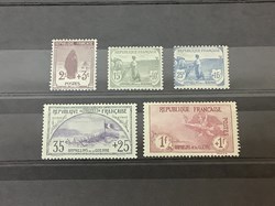5 timbres France  1917