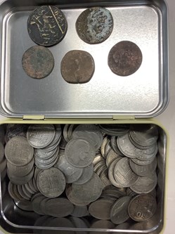 Lot de pièces de 10 frs Turin et 5 monnaies anciennes