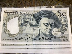 Lot de 4 billets de 50 francs