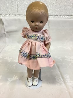 Poupée patsy, année 1930, manque 1 bras H 33 cms