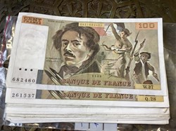 Lot de billets de 100 francs
