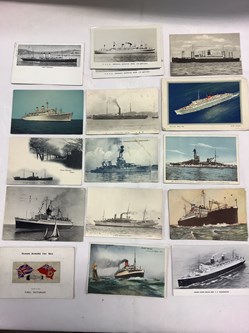15 cartes postales de navires dont paquebots