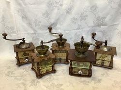 Lot de 5 moulins à café ancien