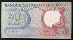 Congo (république) P-004a.1 20 francs 1961