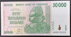 Zimbabwe P-074 50 000 dollars 2008