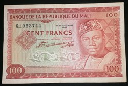 Mali P-007 100 francs 1960 (1967) 2ème édition