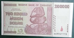 Zimbabwe P-081a 200 million dollars 2008