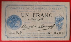 Algérie chambre de commerce d'Alger JP.137.12 1 franc 1920