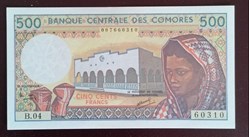 Comores P-10b.1 500 francs ND (1984-2005)