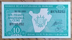 Burundi P-033e.1 10 francs 2005