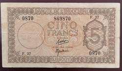 5 francs "Palestine"