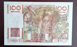 France P-128a.5 100 francs jeune paysan 1946