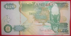 Zambie P-036a 20 Kwacha 1992