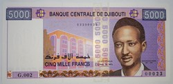 Djibouti P-044 5000 francs 2002