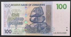 Zimbabwe P-069 100 dollars 2007