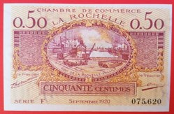 La Rochelle chambre de commerce 50 centimes 1920