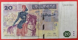Tunisie P-088 20 dinars 1992