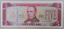 Liberia P-026a 5 Dollars 2003