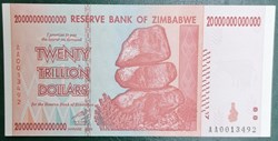 Zimbabwe P-089 20 trillion dollars 2008