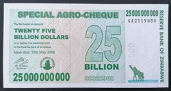 Zimbabwe P-062 25 billion dollars 2008