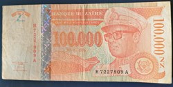 Zaïre P-076 100 000 nouveaux zaïres 1996