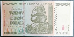 Zimbabwe P-086 20 billion dollars 2008